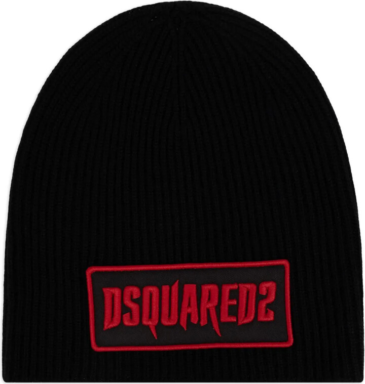 DSQUARED2 Logo-Appliqué Wool Beanie