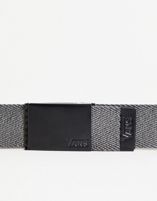 Vans Deppster II checkerboard web belt in charcoal