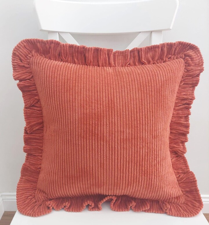 Velvet Frill Pillow Soft Decorative Sofa Cushion