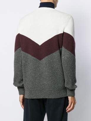 Eleventy relaxed-fit colour-blocked jumper