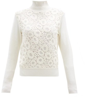 white lace sweater