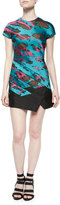 Thumbnail for your product : J. Mendel Short-Sleeve Panel-Skirt Dress