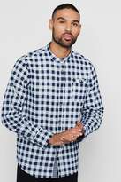 Thumbnail for your product : boohoo Brushed Check Long Sleeve Shirt