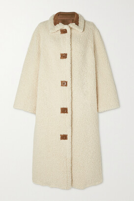 Stand Studio Kenca Reversible Faux Shearling And Faux Suede Coat - Off-white