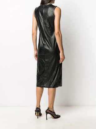 No.21 Crystal-Embellished Eco-Leather Dress