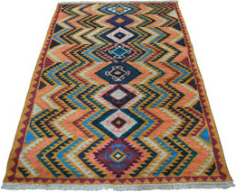 Isabelline One-of-a-Kind Hand-Knotted Orange 3'9\