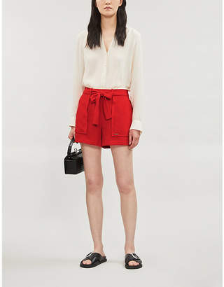 Ted Baker Mitty high-waisted cotton shorts