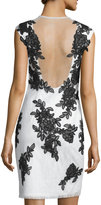 Thumbnail for your product : Sue Wong Cap-Sleeve Lace Sheath Cocktail Dress