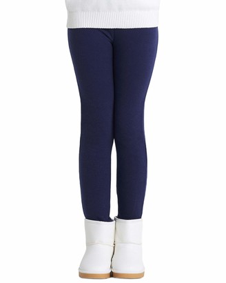 Adorel Girls Fleece Lined Leggings Thermal Trousers Cotton 