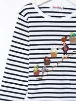 Thumbnail for your product : Familiar graphic-print striped T-shirt