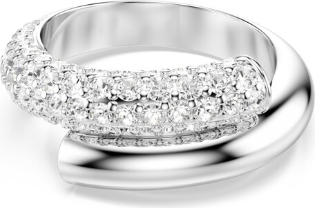 Swarovski White Rhodium Plated Dextera Ring