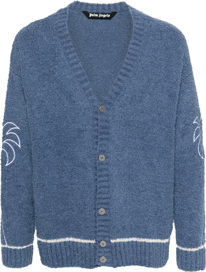 Palm Angels x Missoni jacquard patchwork knitted cardigan - ShopStyle