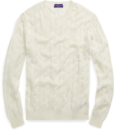 mens cable knit jumper cream