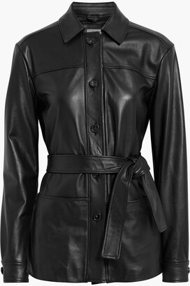 Iris & Ink Antoinette belted leather jacket