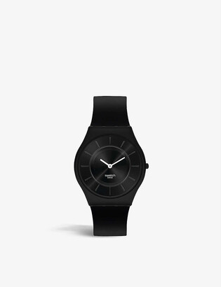 Swatch SS08B100 Liquirizia bio-sourced plastic quartz watch - ShopStyle