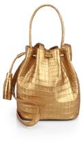 Thumbnail for your product : Nancy Gonzalez Small Metallic Crocodile Bucket Bag
