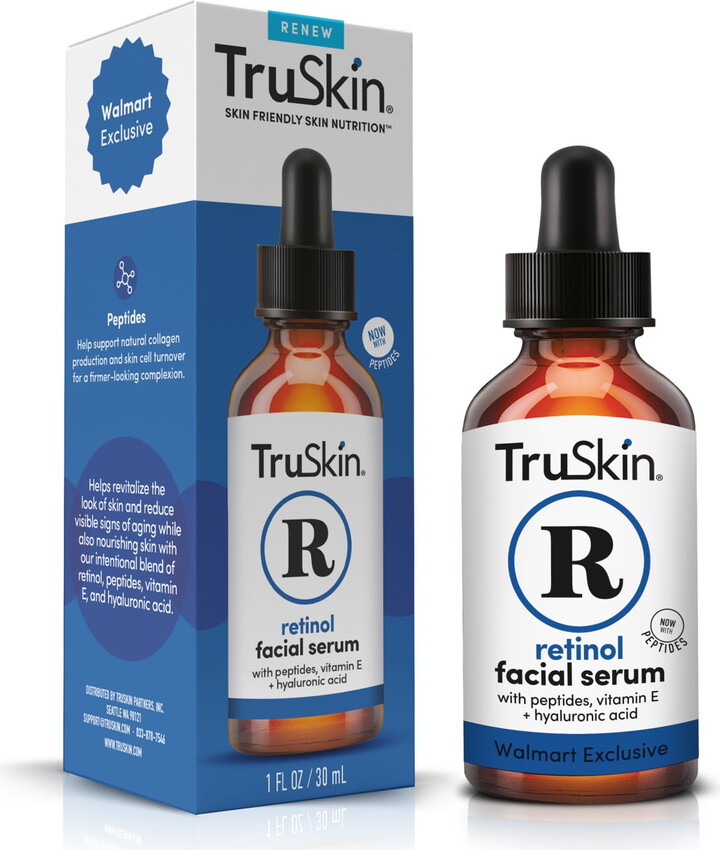TruSkin Retinol Face Serum, Gentle Anti-Aging with Peptides & Hyaluronic Acid, 1 fl oz