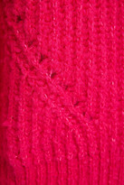 Thumbnail for your product : Sandro Pointelle-trimmed Ribbed-knit Sweater