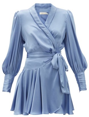light blue wrap dress maxi