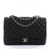 CHANEL Classic Double Flap Bag Quilted Caviar Maxi