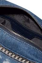 Thumbnail for your product : Stella McCartney Falabella Embroidered Bleached Denim Shoulder Bag