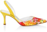 Thumbnail for your product : Manolo Blahnik Carolyne Floral Slingback Pumps