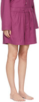 Thumbnail for your product : Tekla Purple Flannel Pyjama Shorts