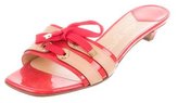 Thumbnail for your product : Louis Vuitton Bow-Accented Slide Sandals