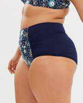 Thumbnail for your product : Evans Bali Print High-Waisted Bikini Bottoms