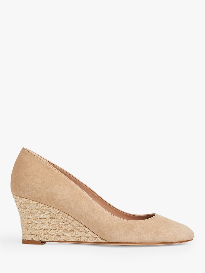 lk bennett gold wedges