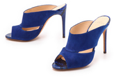 Thumbnail for your product : Alexandre Birman Suede & Python Mules
