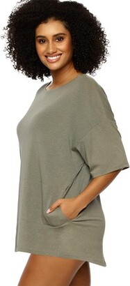 Felina Women' Organic Cotton Stretch Sleep Tee w/ Front Pocket (Slate,  Medium) - ShopStyle Tops