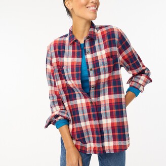 J.Crew Factory Women's Petite Flannel Shirt-Jacket - ShopStyle