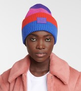 Thumbnail for your product : Acne Studios Face striped wool beanie