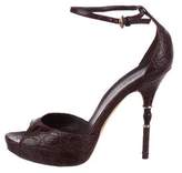 Thumbnail for your product : Gucci Alligator Ankle Strap Sandals