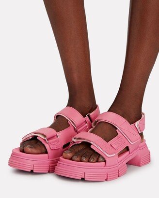 Ganni Rubber Velcro Sandals