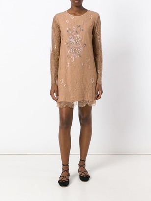Ash Ruby lace embroidered dress