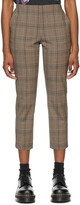Thumbnail for your product : 6397 Brown Check Pull-On Trousers