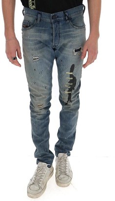 diesel paint jeans