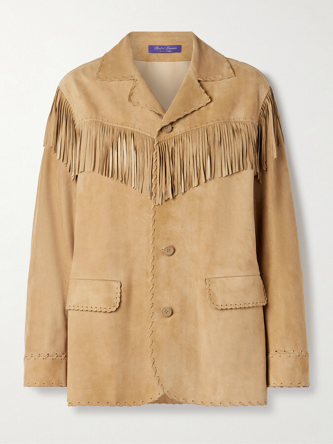 Ralph Lauren Collection Ryland Fringed Suede Jacket - Brown