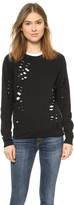 Thumbnail for your product : R 13 Shredded Zip Side Sweatshirt