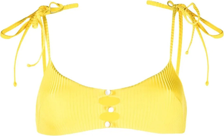 Sian Swimwear Ribbed Side-Tie Bikini Bottoms