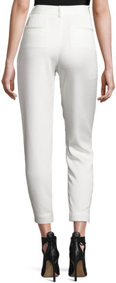 DKNY Tailored Stretch Crepe Cropped Pants, Gesso