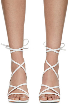 A.W.A.K.E. Mode White Ophelia Heeled Sandals