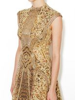 Thumbnail for your product : Monique Lhuillier Embroidered Brocade Print Cocktail Dress