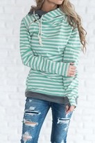 Thumbnail for your product : Ampersand Avenue DoubleHood Sweatshirt - Mint Stripe