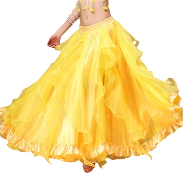 Disimlarl Belly Dance Wear Costume Accessories Maxi Long Skirt