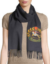 Thumbnail for your product : Burberry Vintage Crest Embroidered Cashmere Scarf