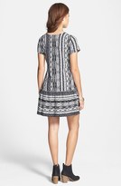 Thumbnail for your product : One Clothing Print Drop Waist Shift Dress (Juniors)