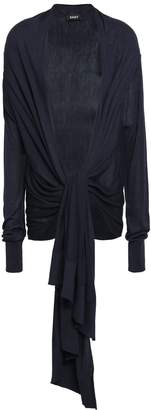 DKNY Tie-front Knitted Cardigan
